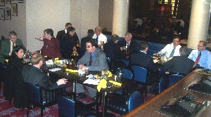 At the February chapter luncheon, current and potential corporate members socialize with chapter members in Yongsan Garrison.